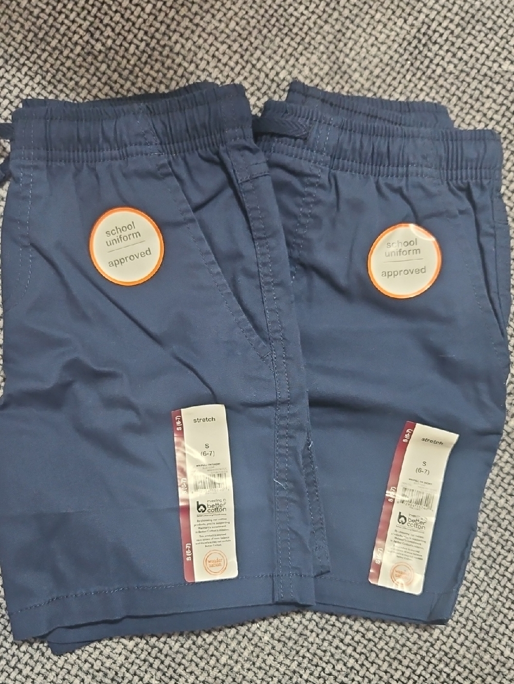 wonder nation Navy Blue School Uniform Shorts - 2 Pack